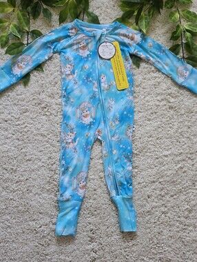 Baby Girl Kitten & Floral Sleeper (6-12 Months)